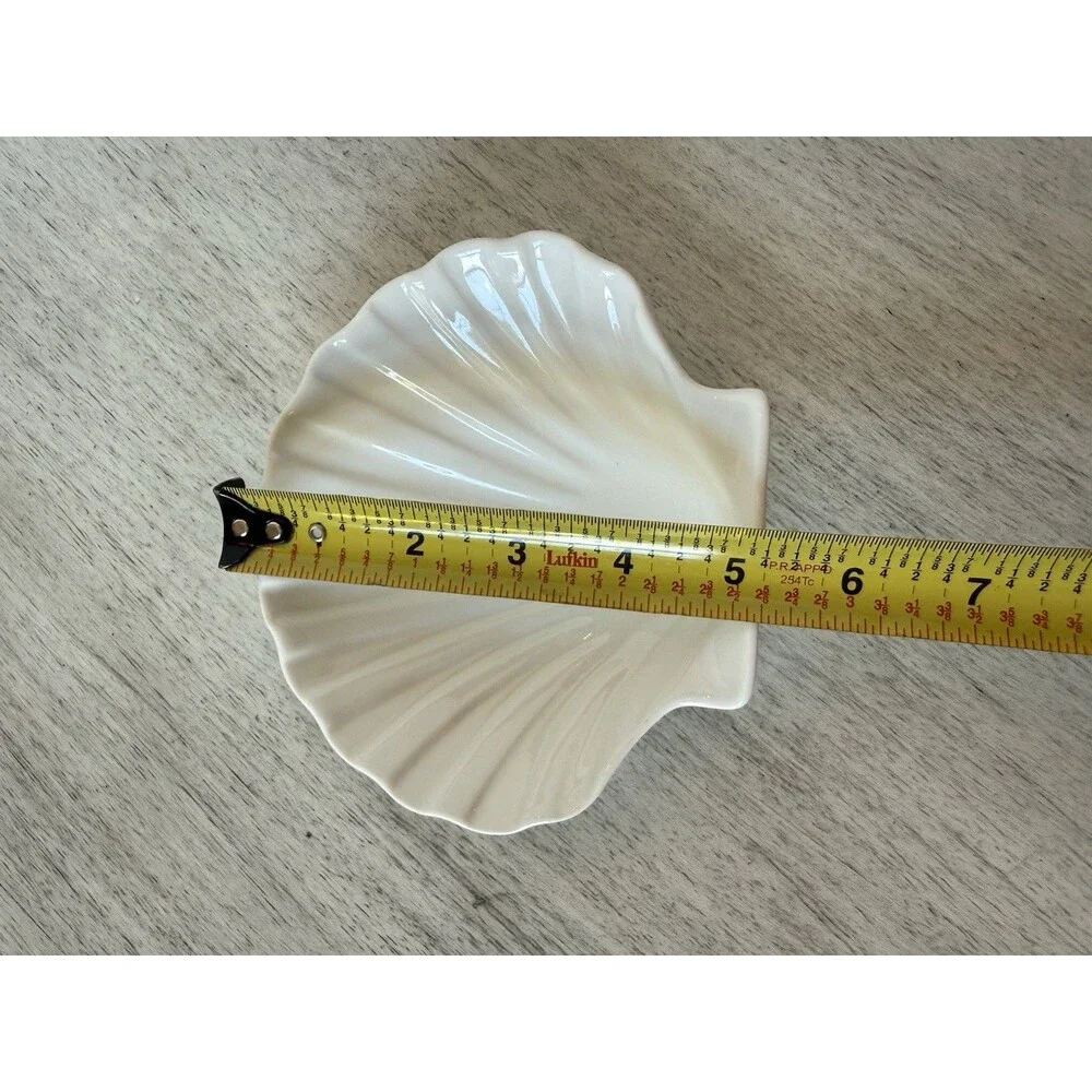Revol La Porcelain Stamped Seashell Pieces Plate 1970s‎ French Vintage Set Of 3